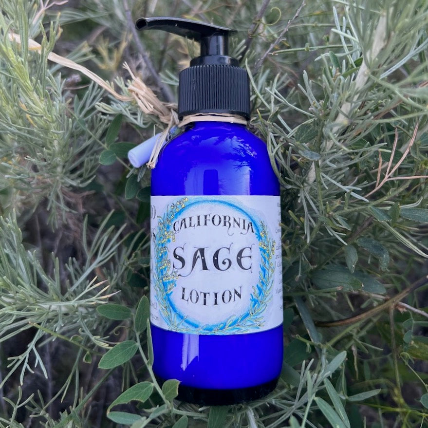 Bottle of California Sage lotion photograph